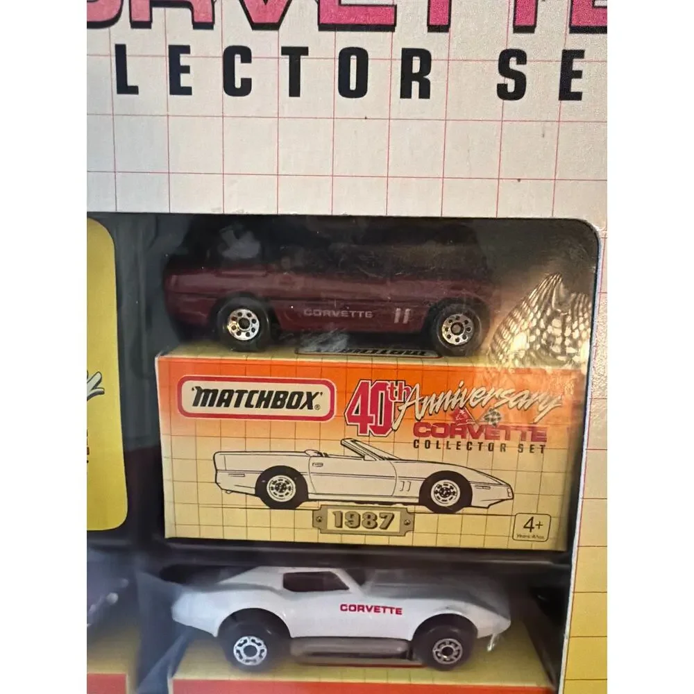 Matchbox 40th Anniversary Corvette Collector Set 5 Diecast Cars Limited Edition